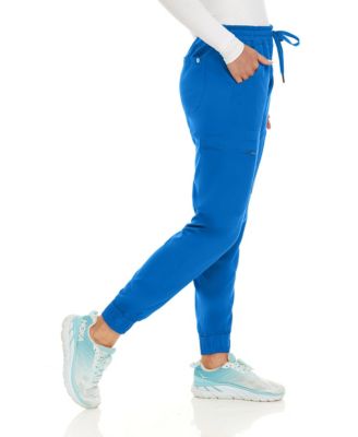 Women's Seven Pocket Cargo Scrub Pants Joggers with 4-Way Stretch