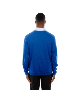 Men's Royal New York Mets Throwback Prep Color Block Rugby Polo Shirt