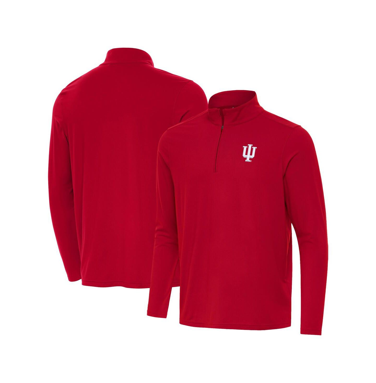 Мужской топ Antigua Crimson Indiana Hoosiers Intent Quarter-Zip — фото 1