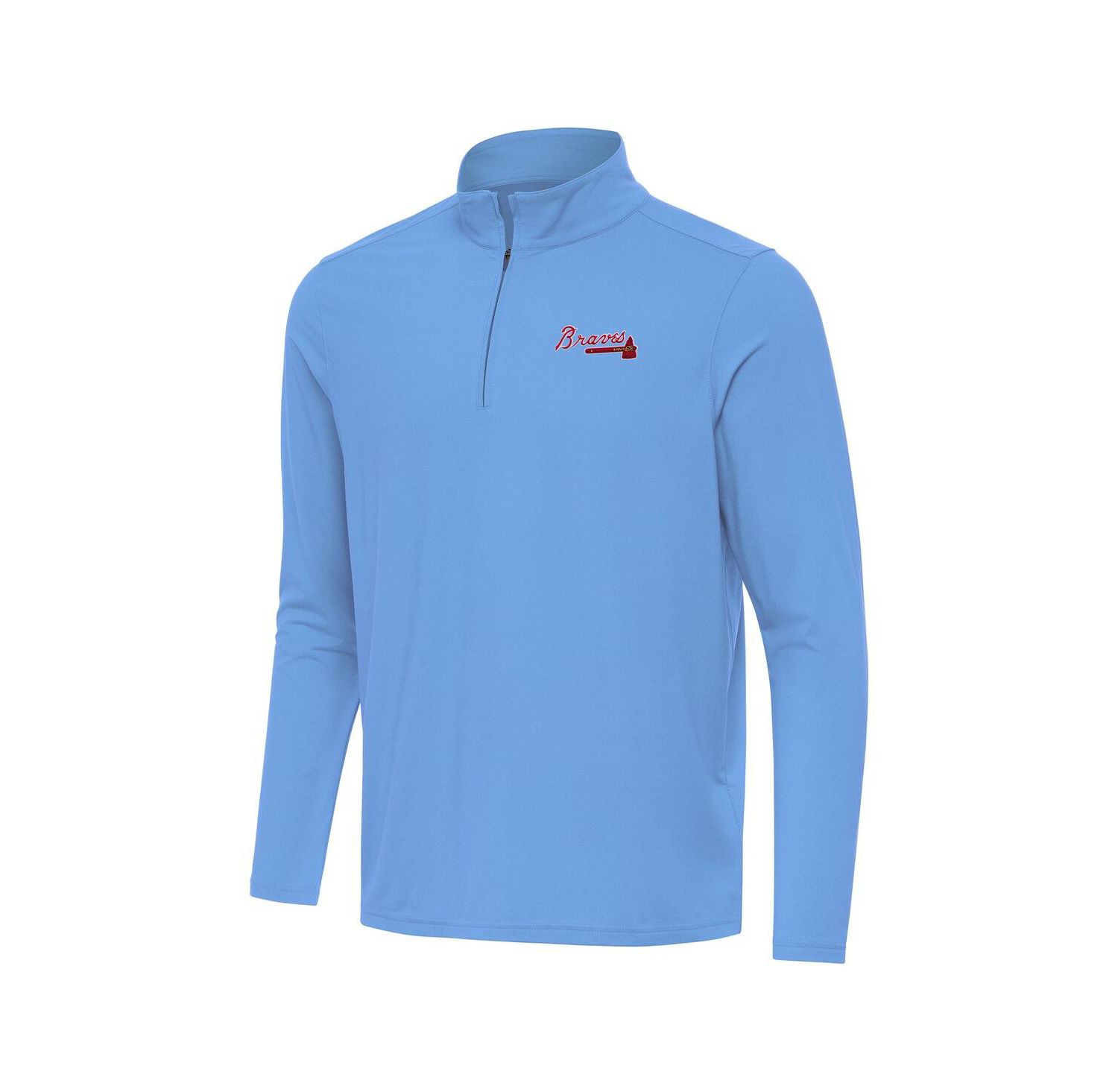 Men's Powder Blue Atlanta Braves Intent Quarter-Zip Top