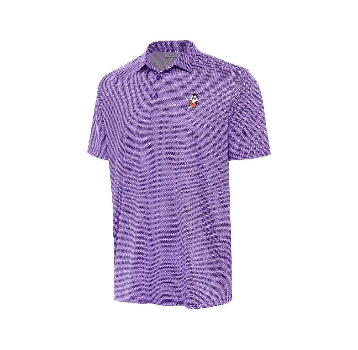 Men's Purple Clemson Tigers Golfer Rings Tribute Polo Shirt