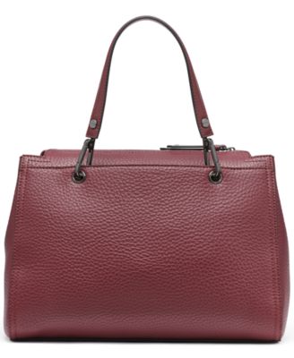 Garnet Triple Compartment Top Zipper Satchel