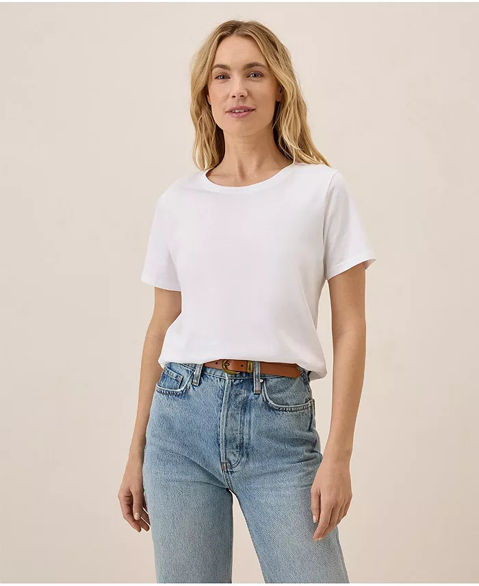 Women's Organic Cotton Luxe Stretch Jersey Tee - thumbnail 7