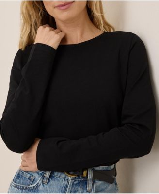 Women's Organic Cotton Luxe Stretch Jersey Long Sleeve Tee