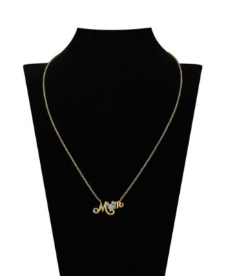 Cubic Zirconia Mickey Mouse Mom Necklace