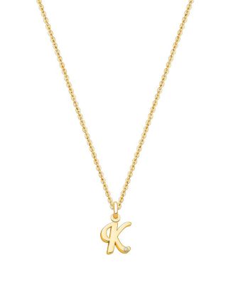 Children's 14K Gold Diamond Initial Girls' 12-14" Necklace