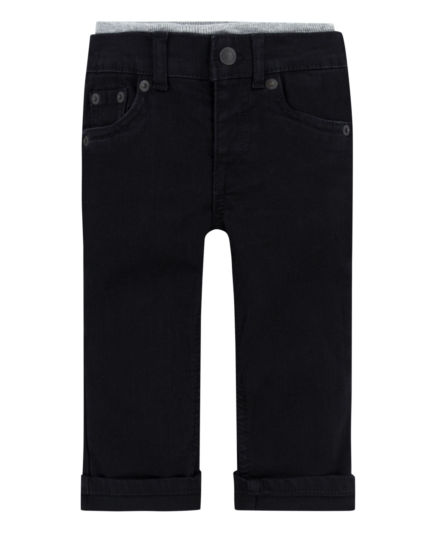 Джинсы Levi's Pull On Jeans для мальчиков-малышей, цвет: Чёрный — фото 1