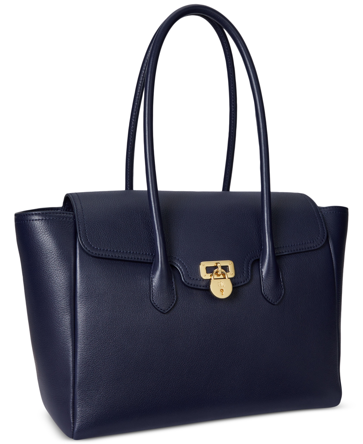 Ralph Lauren Pebbled Leather Extra-large Tanner Satchel