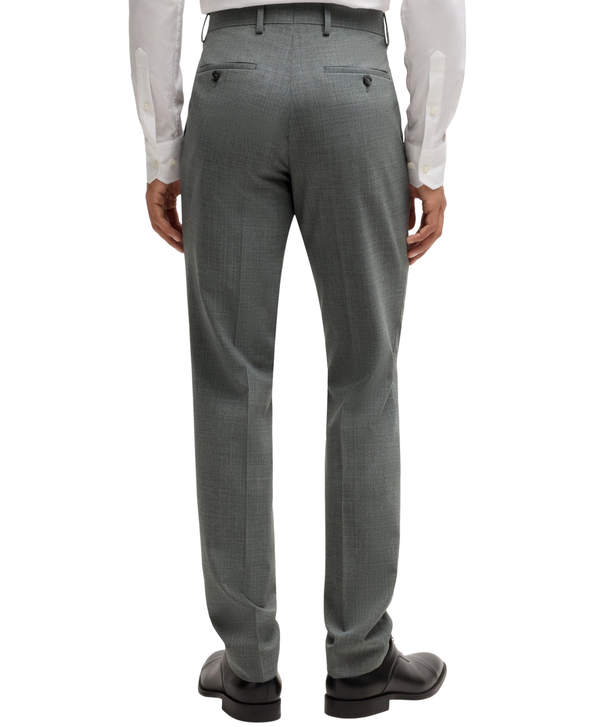 Hugo Boss Boss By  Men's Micro-patterned Stretch Cloth Slim-fit Suit In Open Gray