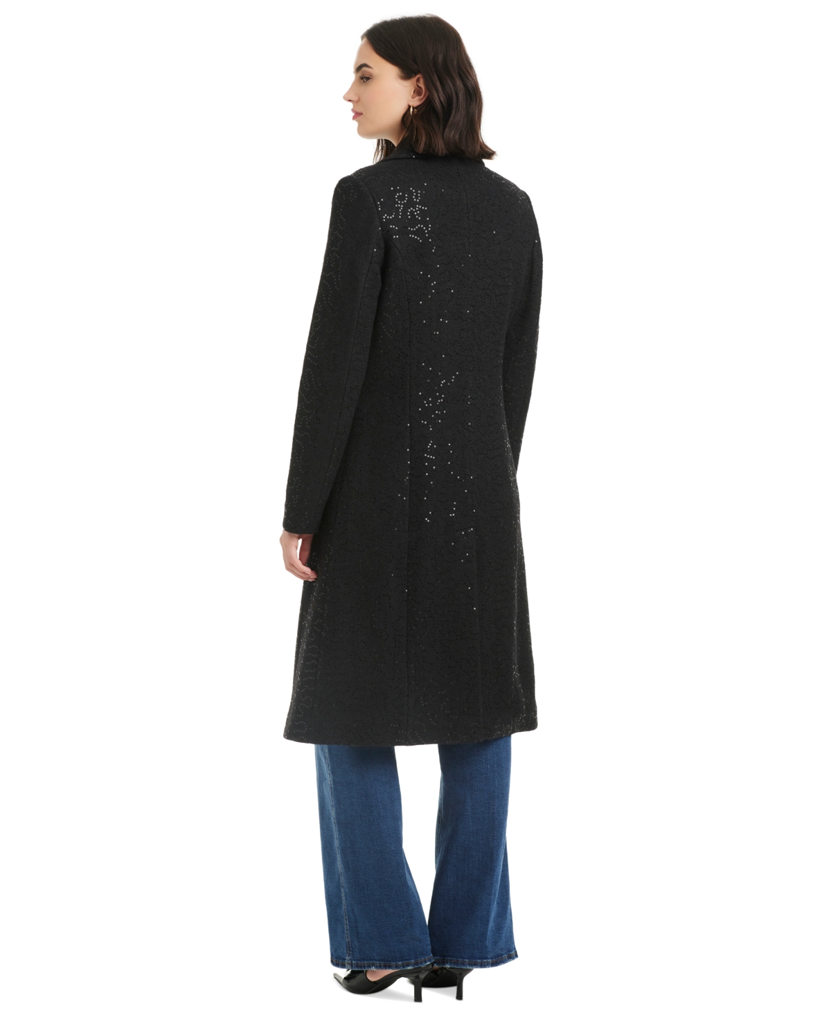 Kate Spade Women's Embellished Single-breasted Coat In Black