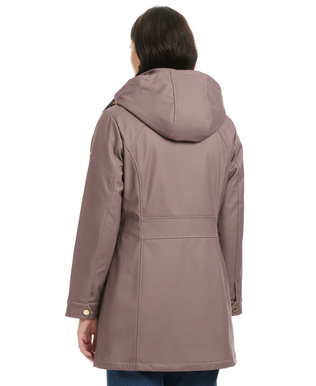 Jones New York Women's Hooded Softshell Coat In Brown