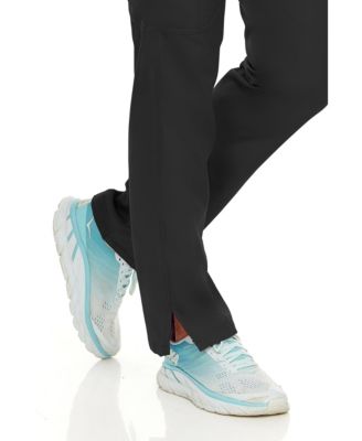 Plus Size Terri Stretch Straight Leg Six Pocket Cargo Scrub Pants, Black, 2X Large