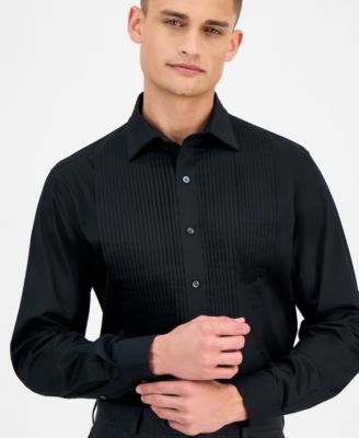 Men's Slim-Fit Solid Tuxedo Shirt, Created for Macy's
