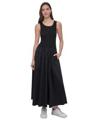 DKNY Jeans - Women's Mixed-Media Tank Dress