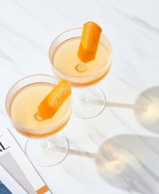 Khen Art Deco Shatterproof Coupe Glasses, Set of 2