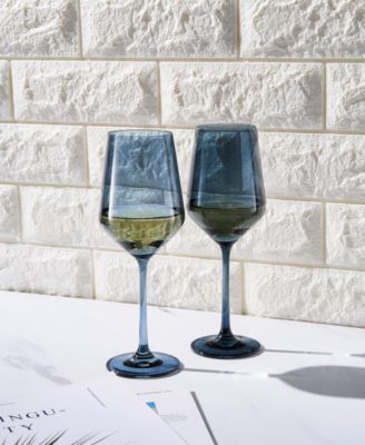 Contemporary Wine Glasses, Set of 2