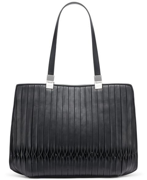 Женская сумка Calvin Klein Granite Pleated, цвет: Чёрный / Серебристый