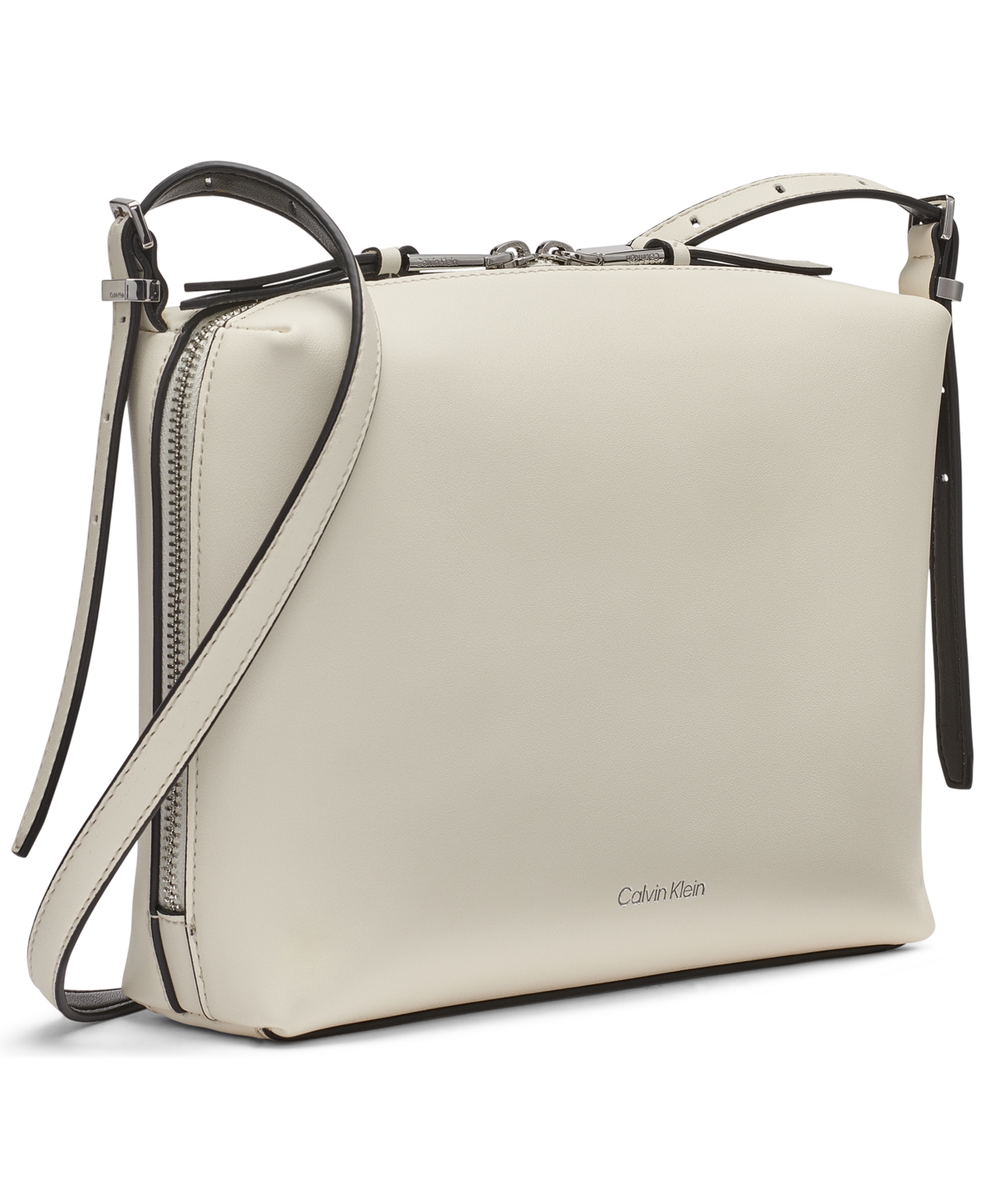 Calvin Klein Lowen Crossbody Bag In Cherub White,black