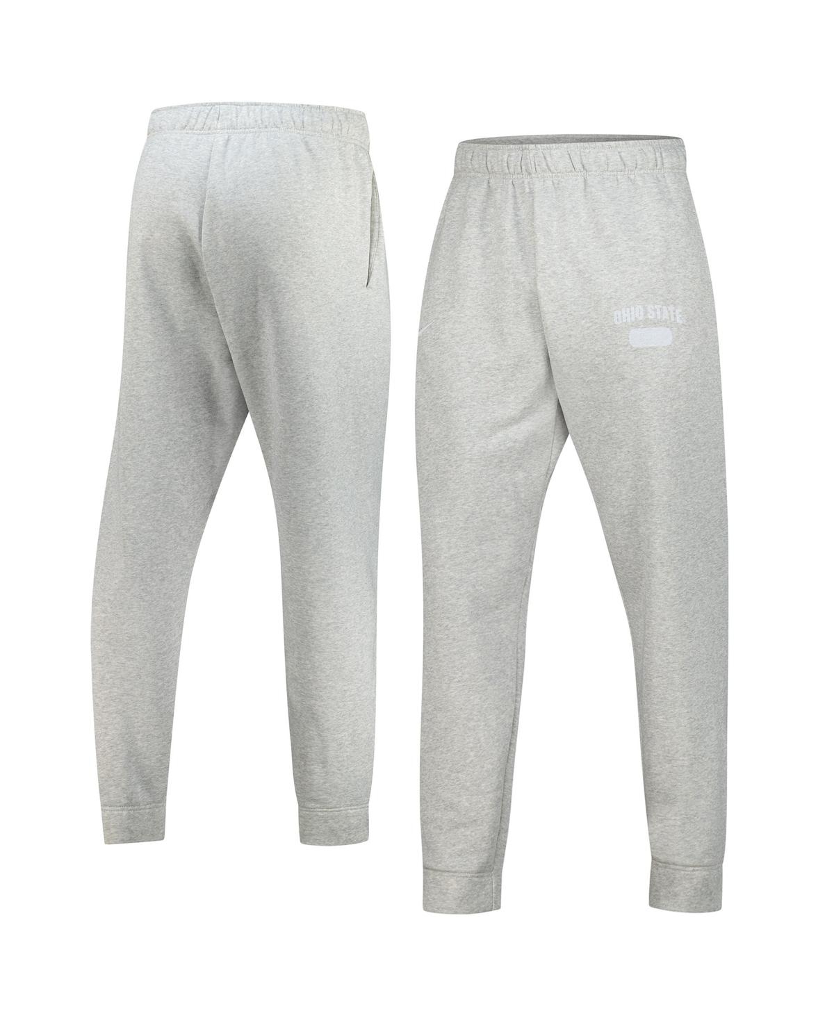 NIKE MEN'S HEATHERED GRAY OHIO STATE BUCKEYES SATURDAY FLEECE PANTS 