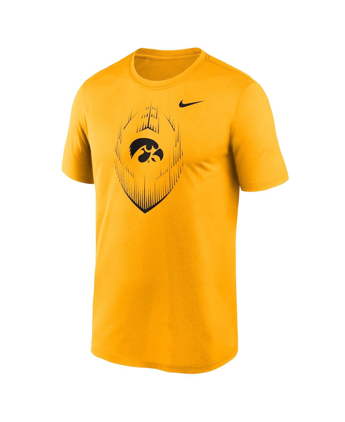 Nike Men's Gold Iowa Hawkeyes Primetime Legend Icon Performance T-shirt In Yellow