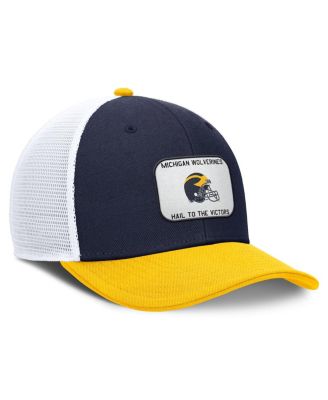 Men's Navy/Maize Michigan Wolverines Rise Adjustable Trucker Hat