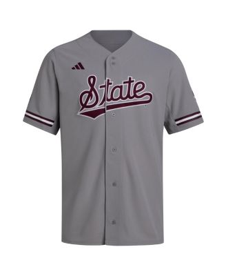 Men's Gray Mississippi State Bulldogs Replica Baseball Jersey