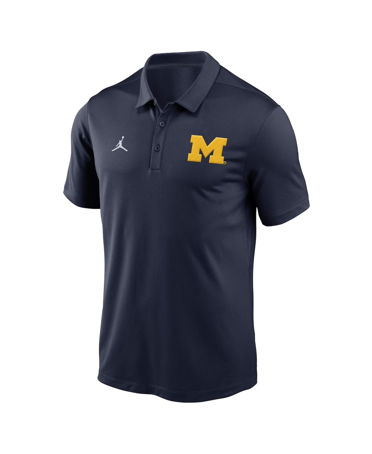 JORDAN MEN'S NAVY MICHIGAN WOLVERINES FRANCHISE PERFORMANCE POLO SHIRT 