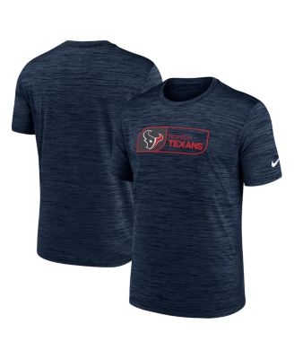 Men's Navy Houston Texans Velocity Jock Tag Performance T-Shirt