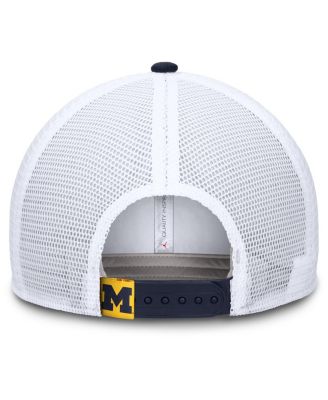 Men's Navy/Maize Michigan Wolverines Rise Adjustable Trucker Hat
