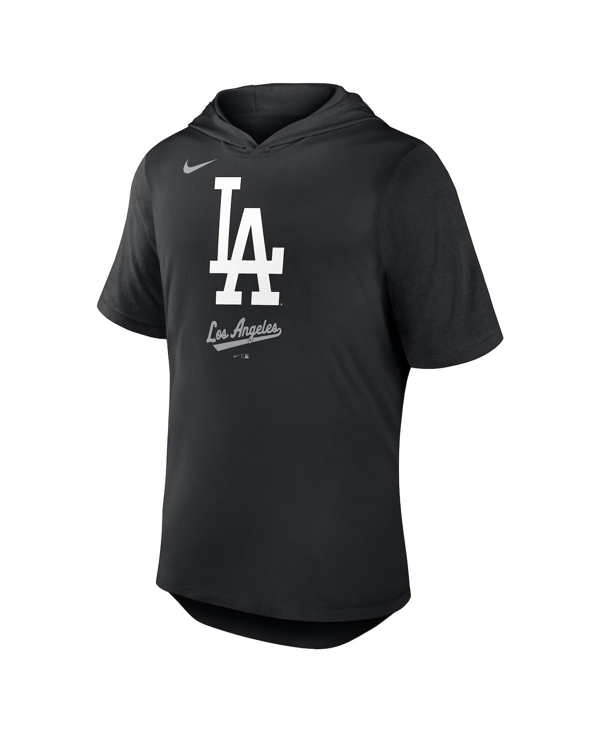 Nike Black Los Angeles Dodgers Tri-blend Hoodie T-shirt In Black