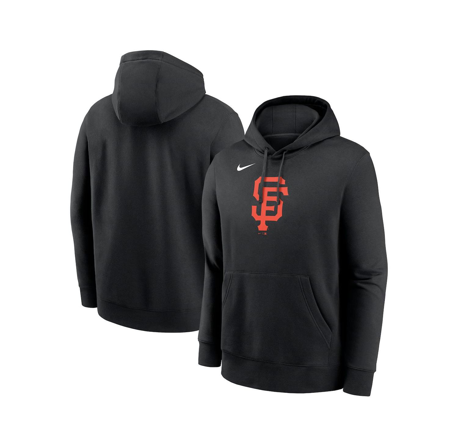 Men's Black San Francisco Giants Logo Club Fleece Pullover Hoodie