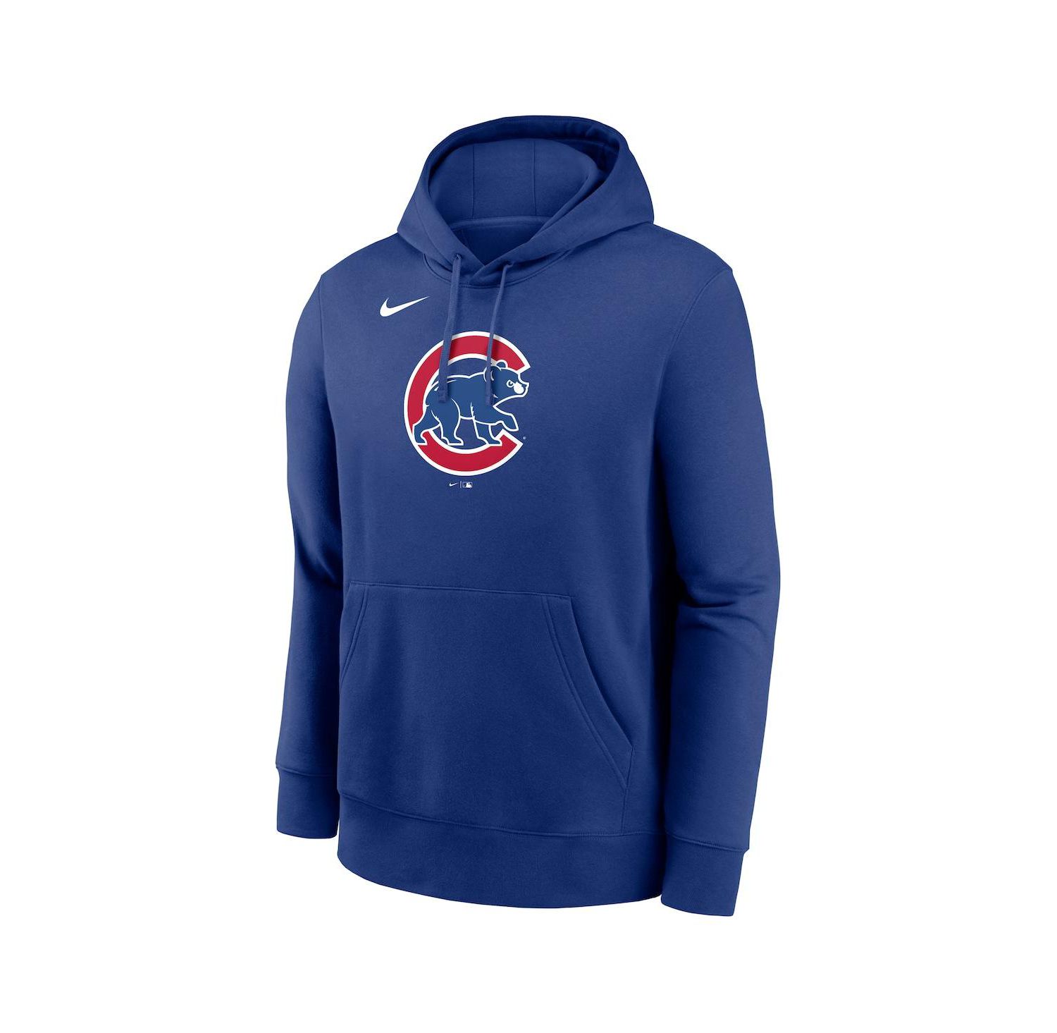 Men's Royal Chicago Cubs Logo Club Fleece Pullover Hoodie