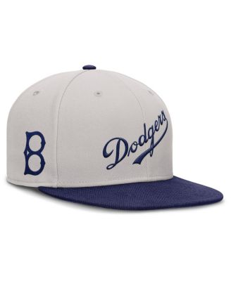 Nike - Men's Gray Brooklyn Dodgers Cooperstown Collection True Performance Fitted Hat