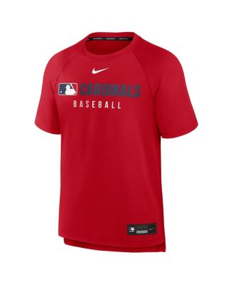 Men's Red St. Louis Cardinals Authentic Collection Pregame Raglan Performance T-Shirt