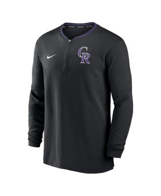 Men's Black Colorado Rockies Authentic Collection Performance Half-Zip Top