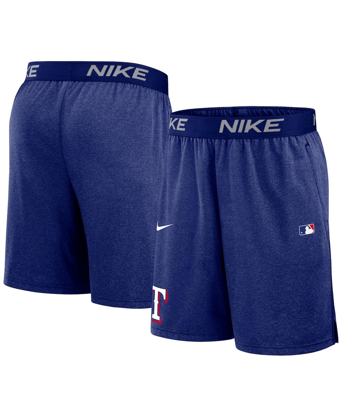 Nike Men's Royal Texas Rangers Authentic Collection Performance Knit Shorts In Royal