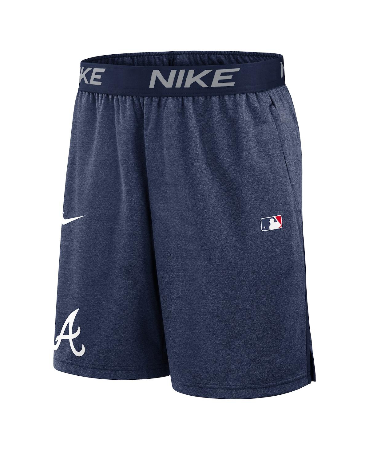 Nike Men's Navy Atlanta Braves Authentic Collection Performance Knit Shorts In Navy