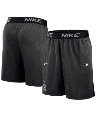 Nike - Men's Black Colorado Rockies Authentic Collection Performance Knit Shorts