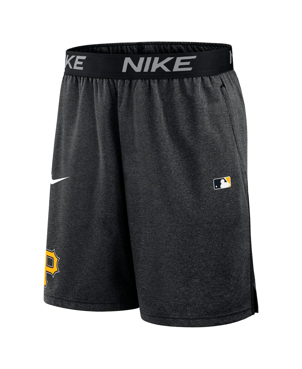 Nike Men's Black Pittsburgh Pirates Authentic Collection Performance Knit Shorts In Black