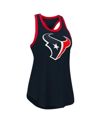 Women's Navy Houston Texans Tater Racerback Tank Top