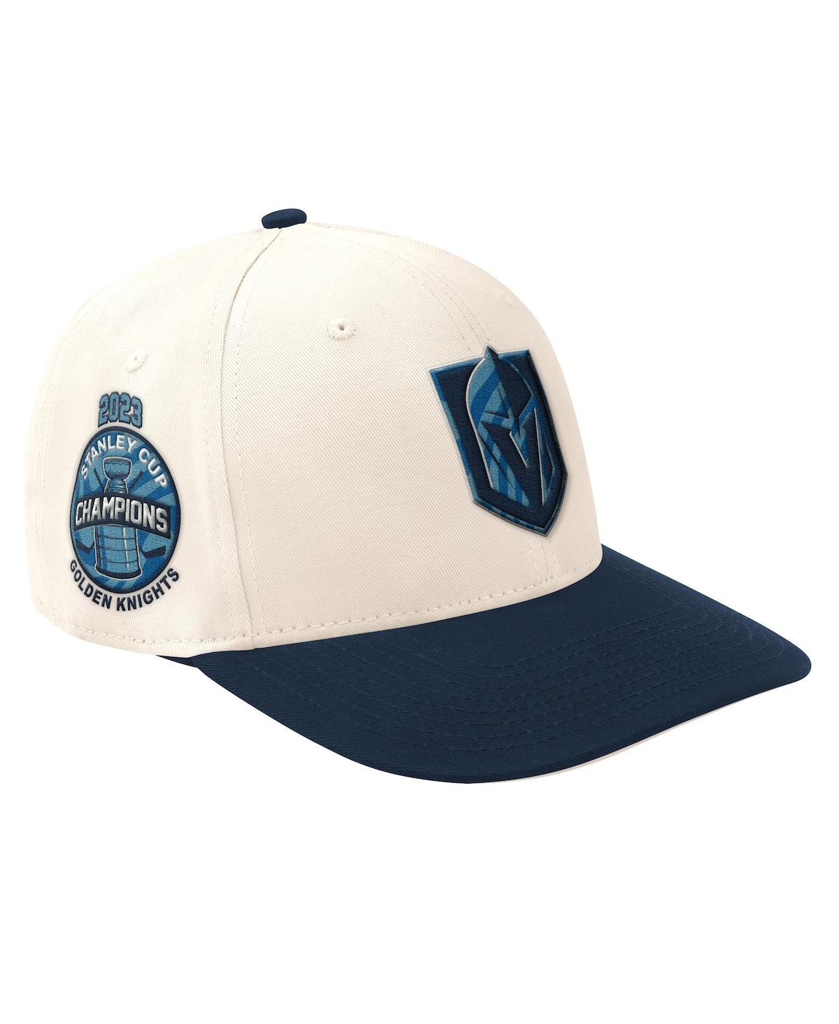 Men's Cream/Navy Vegas Golden Knights Blue Wave Classic Adjustable Hat - Cream, Navy
