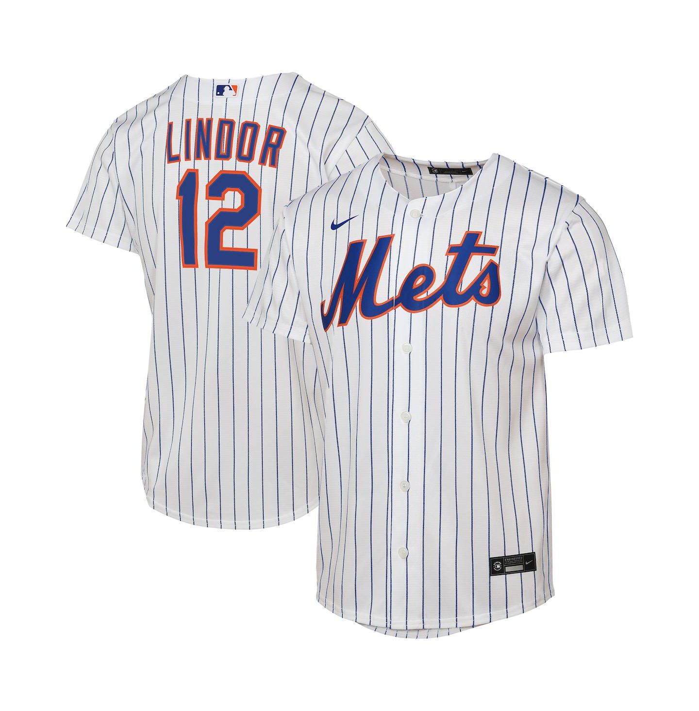 Детское джерси Nike Francisco Lindor New York Mets Home Replica Player, White — фото 1