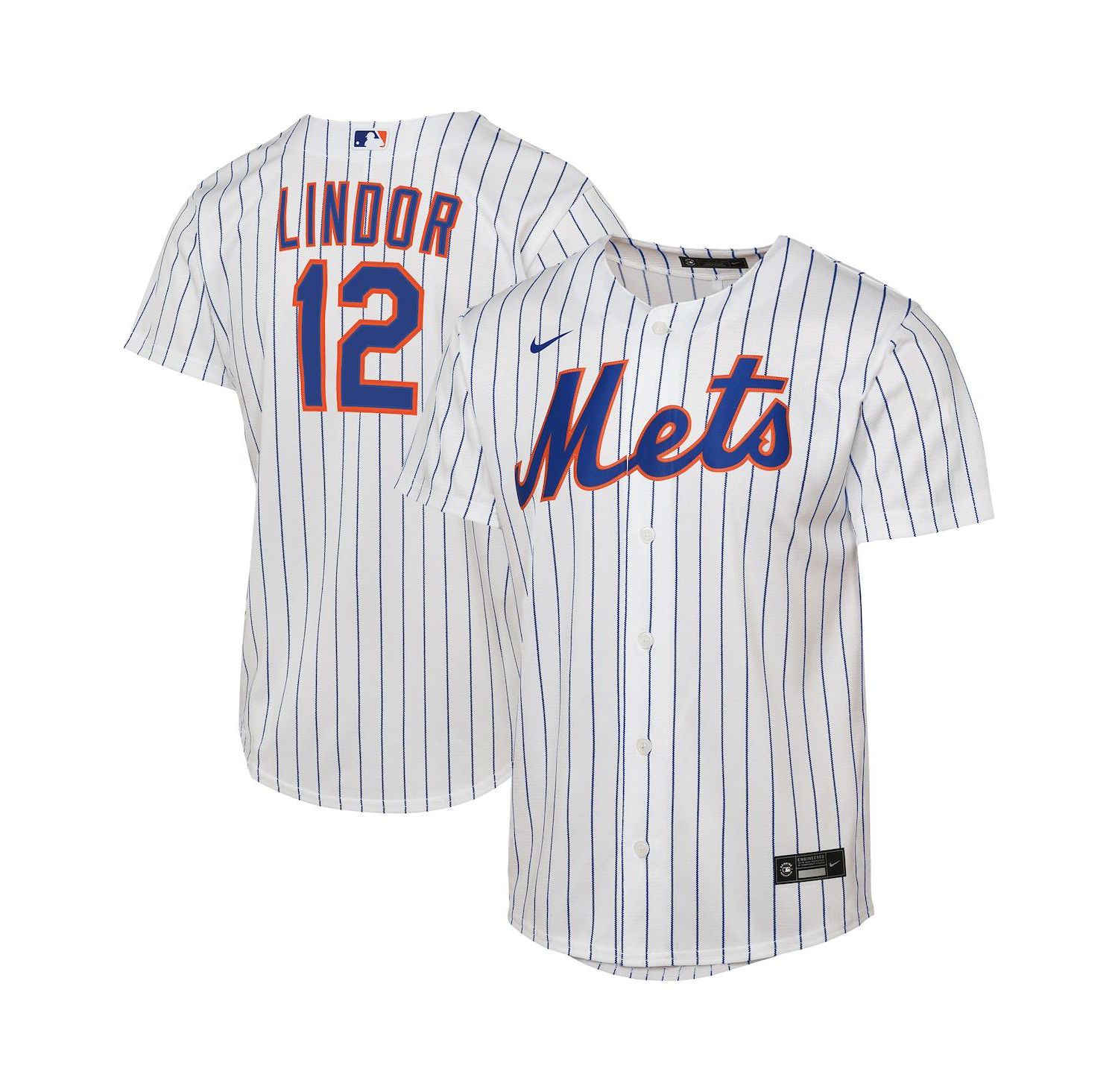 Big Boys and Girls Francisco Lindor White New York Mets Home Replica Player Jersey