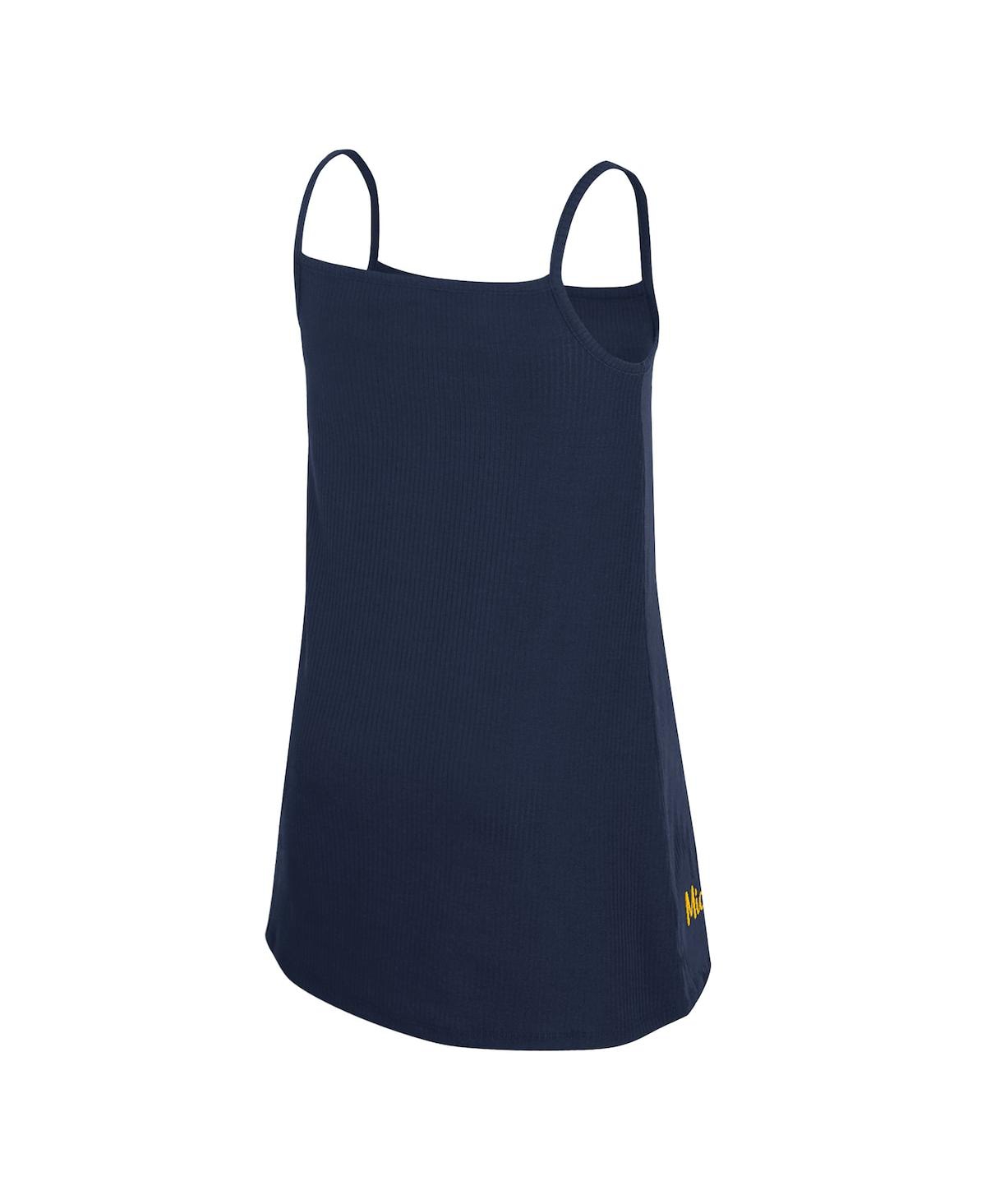 Colosseum Big Girls Navy Michigan Wolverines Brook Tank Dress In Navy