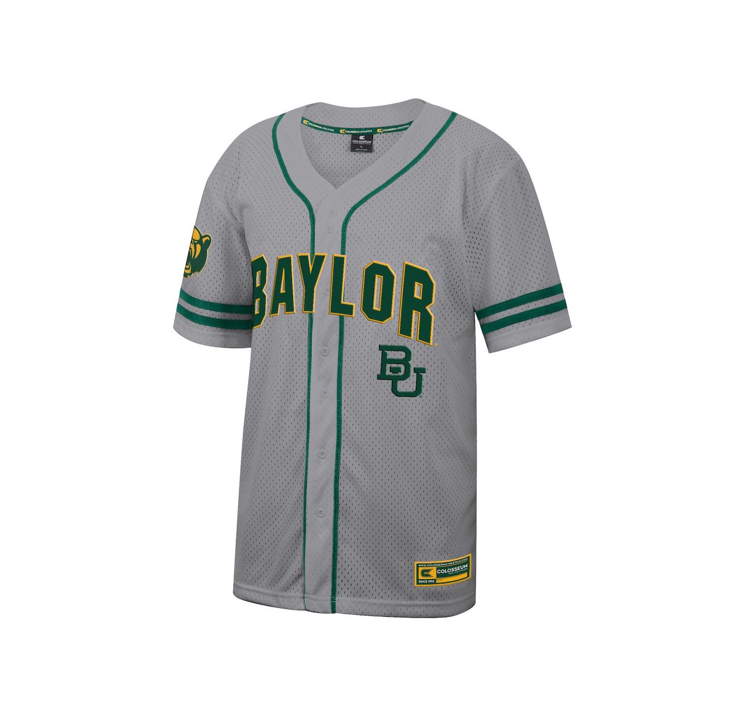 Men's Gray Baylor Bears Free Spirited Baseball Jersey