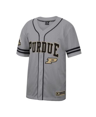 Men's Gray Purdue Boilermakers Free Spirited Baseball Jersey