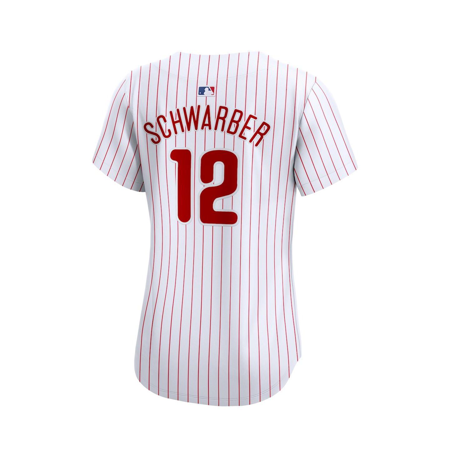 Женский топ Nike Kyle Schwarber White Philadelphia Phillies Home Limited Player Jersey — фото 3