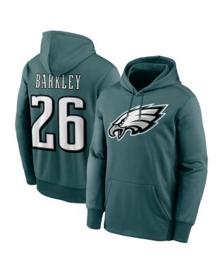 Nike - Men's Saquon Barkley Midnight Green Philadelphia Eagles Player Name Number Performance Pullover&nbsp;Hoodie