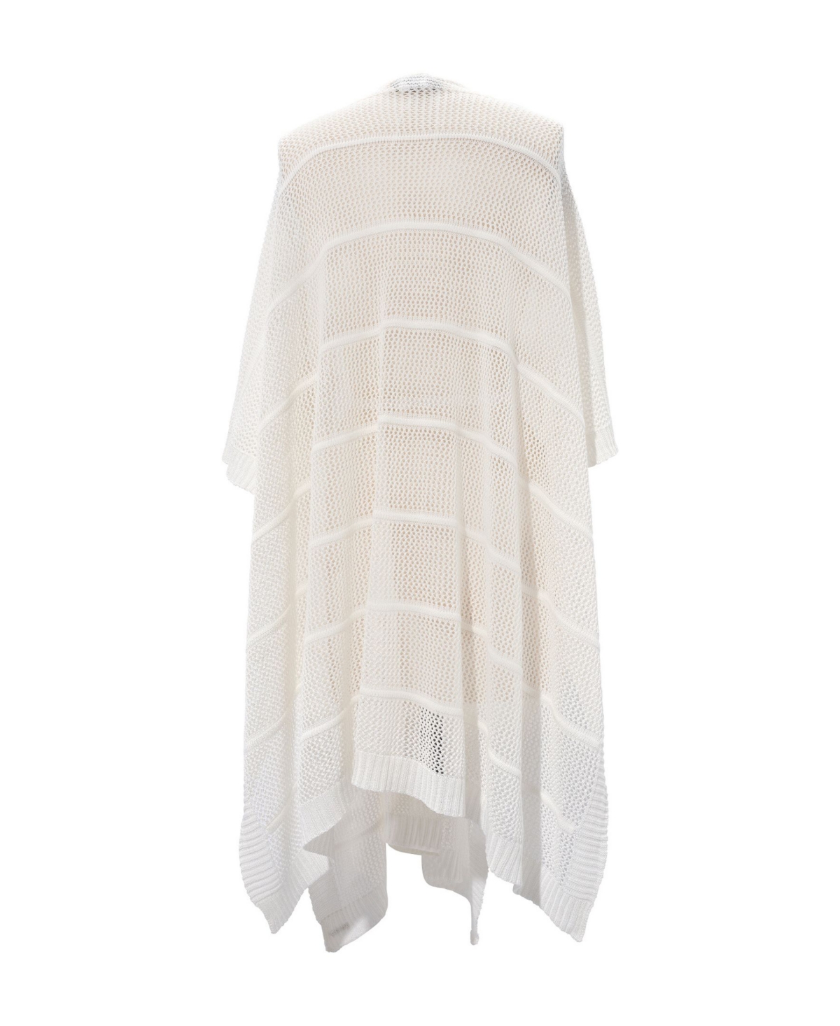 Ralph Lauren Open Knit Ruana In Cream