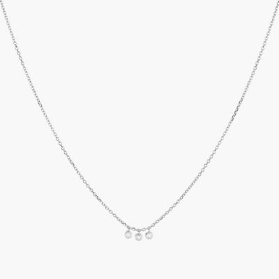 Sterling Silver Emmeline Three Charms Necklace – Sun-Kissed Style, Everyday Sparkle